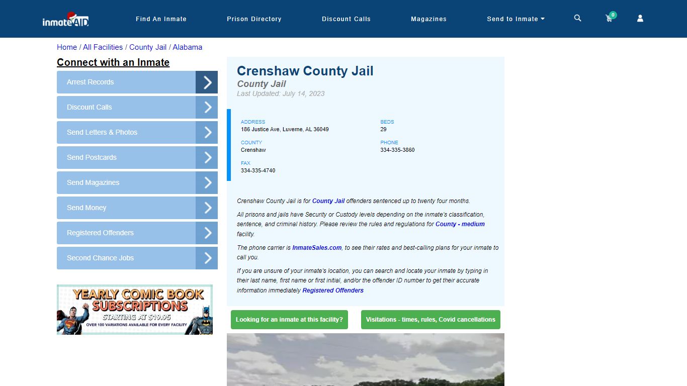 Crenshaw County Jail - Inmate Locator - Luverne, AL